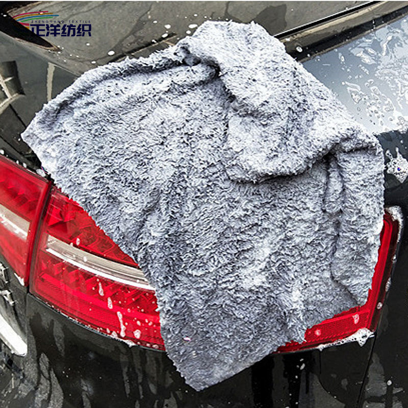 500GSM Reusable Cleaning Cloth 40X40CM Fluffy Microfiber Edgeless Washing Cleaning Towel